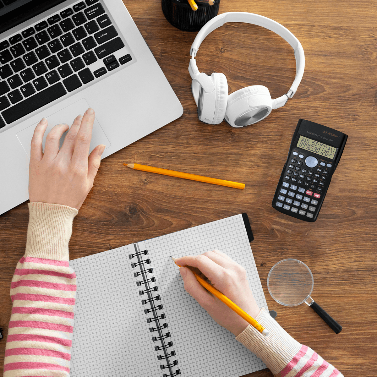 Calculadora Cientifica Archy 240 Funciones 10 +2 Digitos 2 Lineas en Pantalla LCD 82MS con Cubierta Protectora para Estudiantes Oficina Matemática Alumno Profesor (KK82MS1)