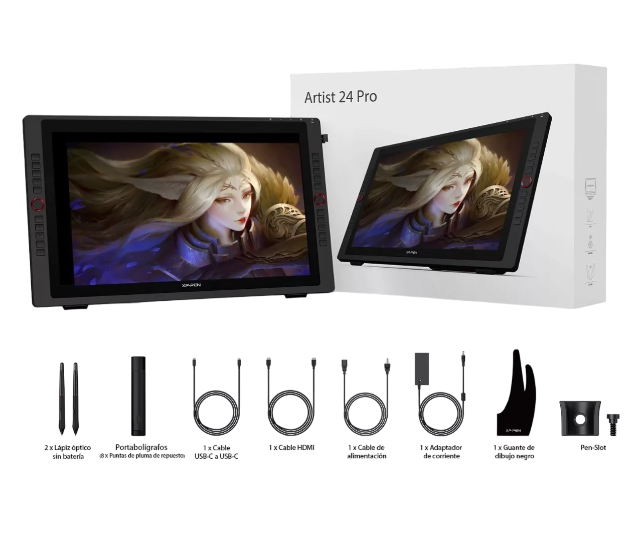 Tableta Grafica Con Pantalla Xp-pen Artist 24 Pro Color Negro 24 pulgadas