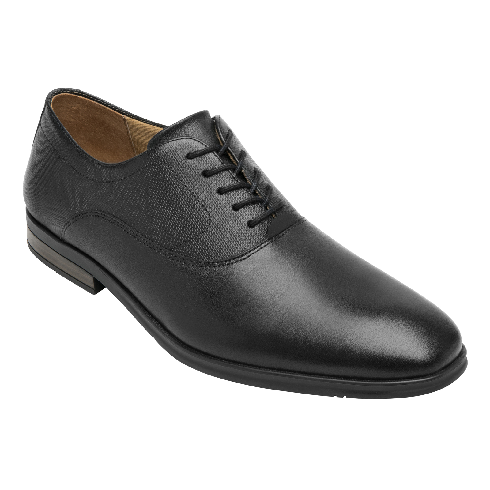 Zapato Negro Oxford Hombre Semi Vestir Flexi 413602 Confort