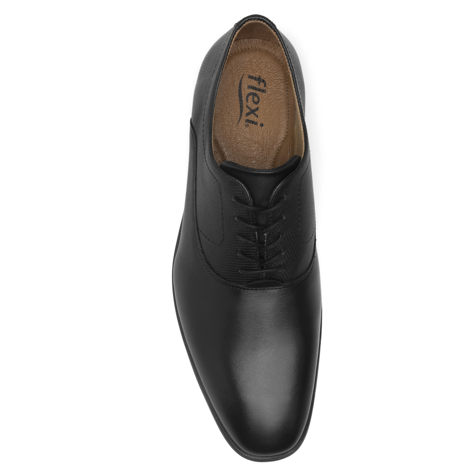 Zapato Negro Oxford Hombre Semi Vestir Flexi 413602 Confort
