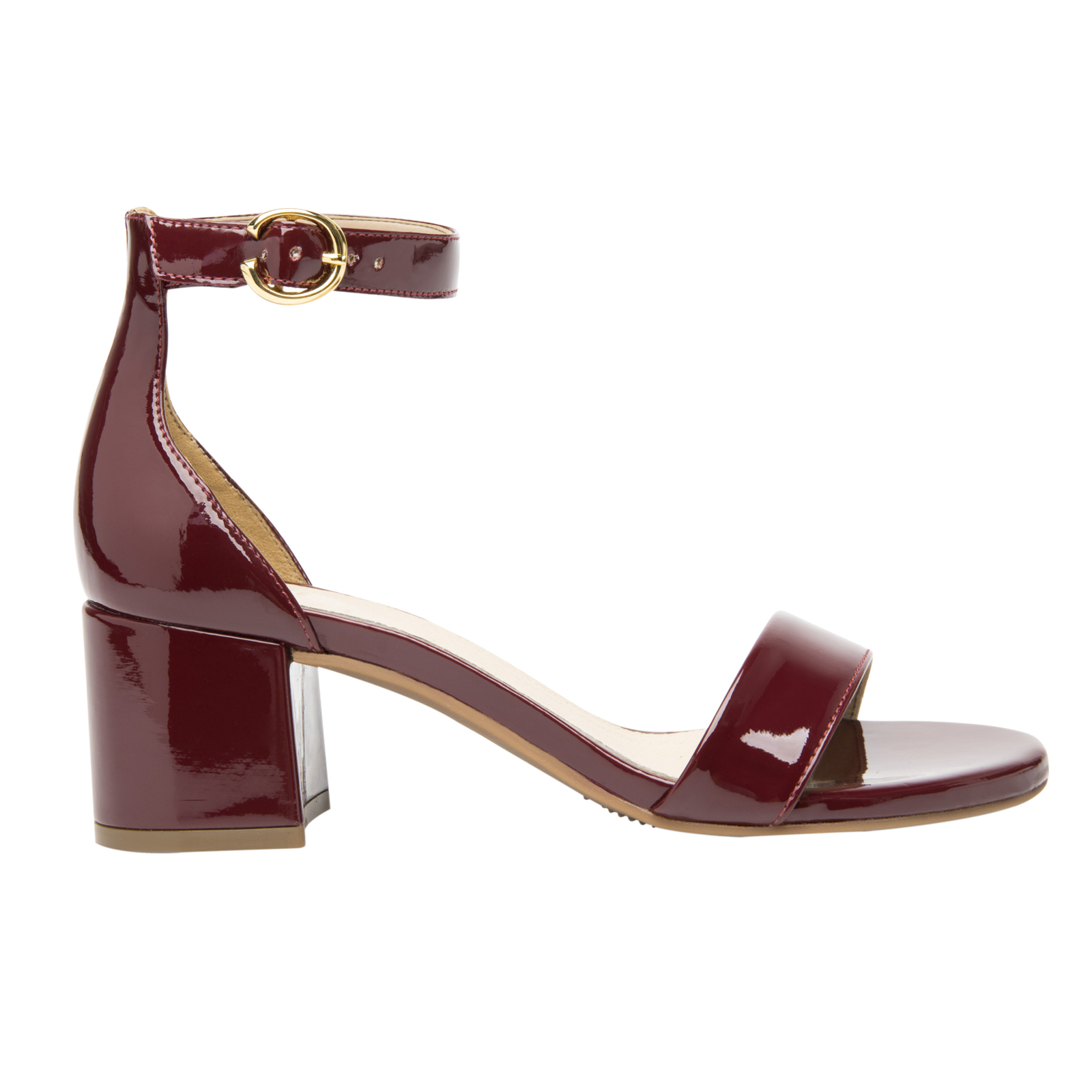 Sandalias Con Tacon Flexi Mujer 106411 Charol Cereza Moderna