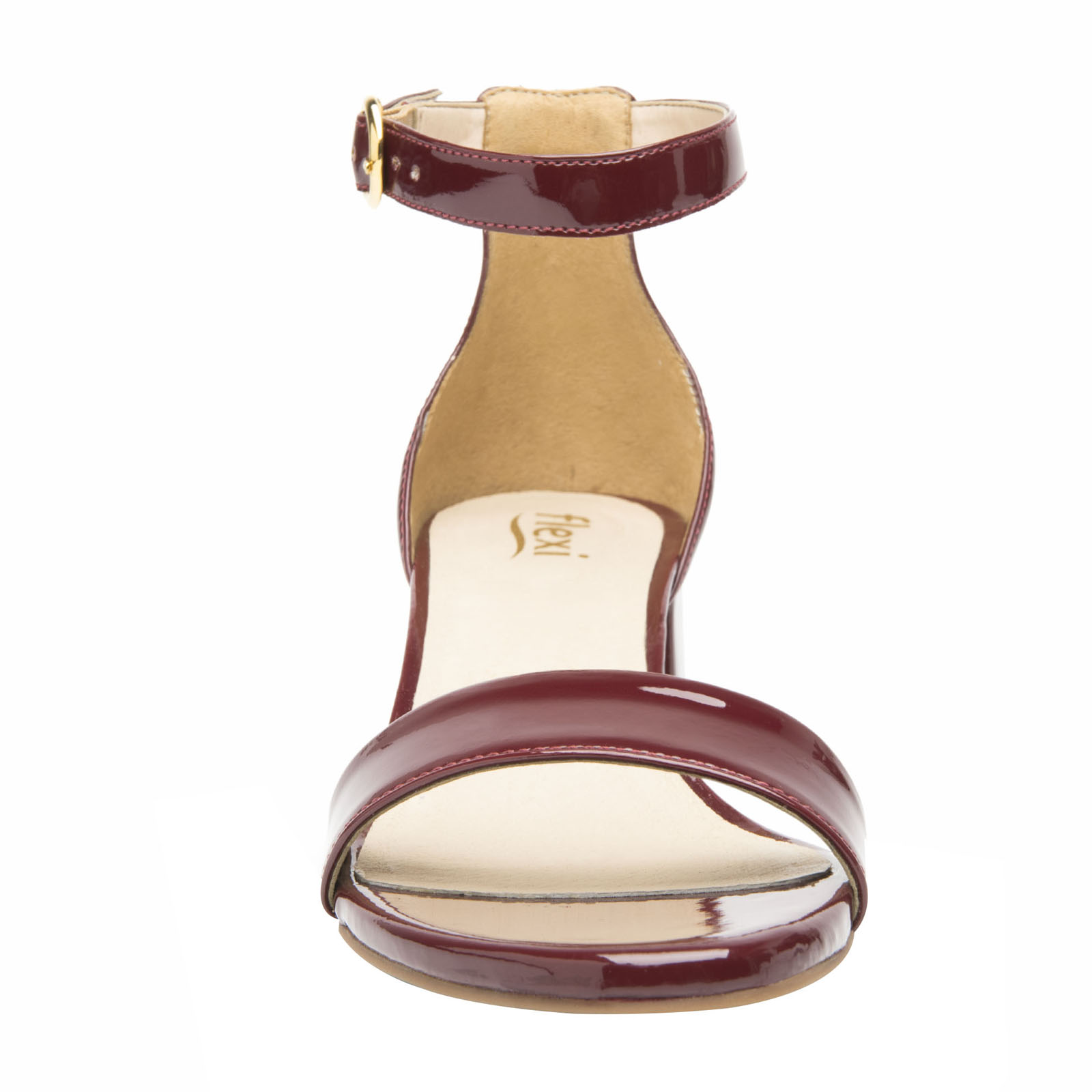 Sandalias Con Tacon Flexi Mujer 106411 Charol Cereza Moderna