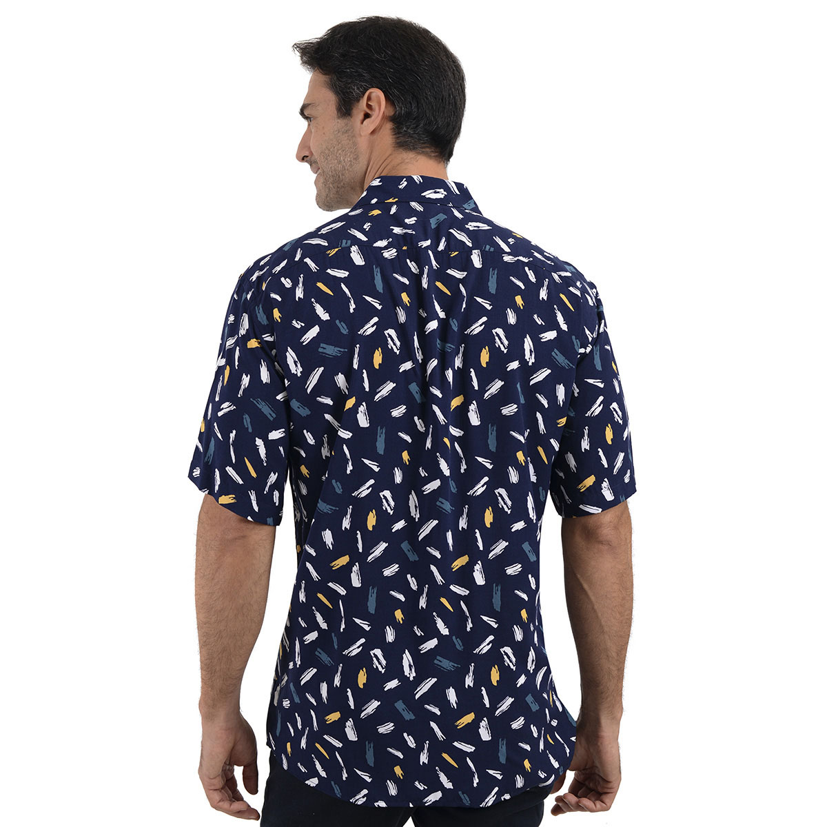 CAMISA MC ESTAMPADA MARINO COMBINADA TED LAPIDUS
