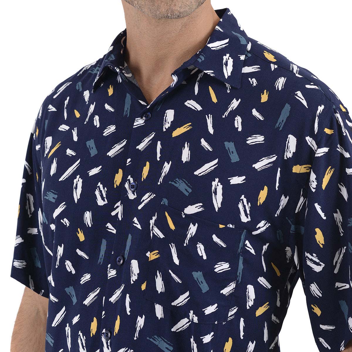 CAMISA MC ESTAMPADA MARINO COMBINADA TED LAPIDUS