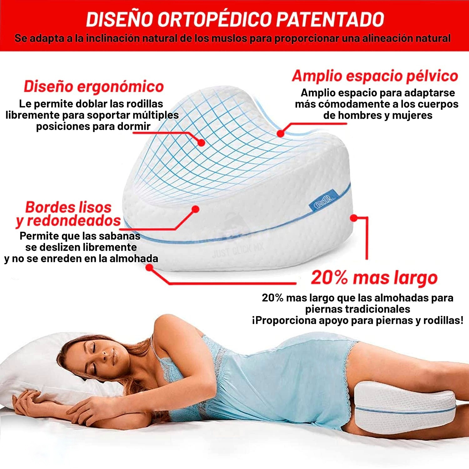 Almohada Ortopédica Para Piernas