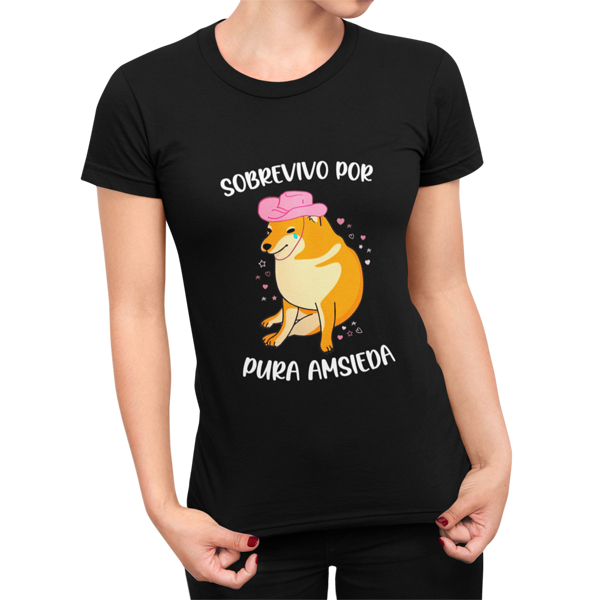 Playera Para Dama y Caballero Cheems Pura Amsieda Meme Rbd 