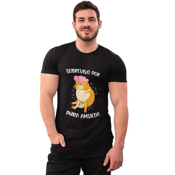 Playera Para Dama y Caballero Cheems Pura Amsieda Meme Rbd 