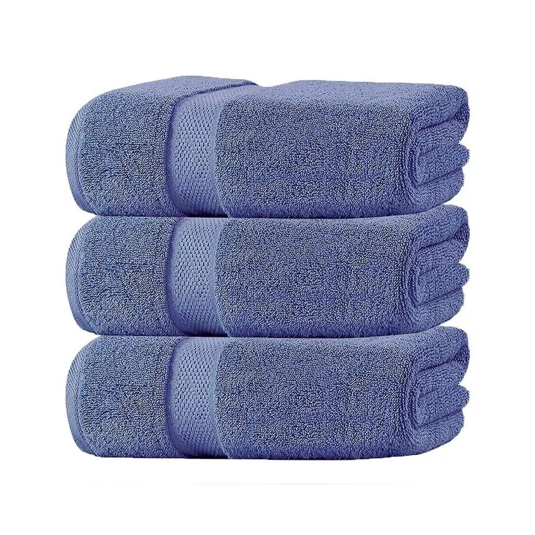 3 TOALLAS DE MANOS 75X35 AZUL ELLE The Parisians Lifestyle 100% Algodón