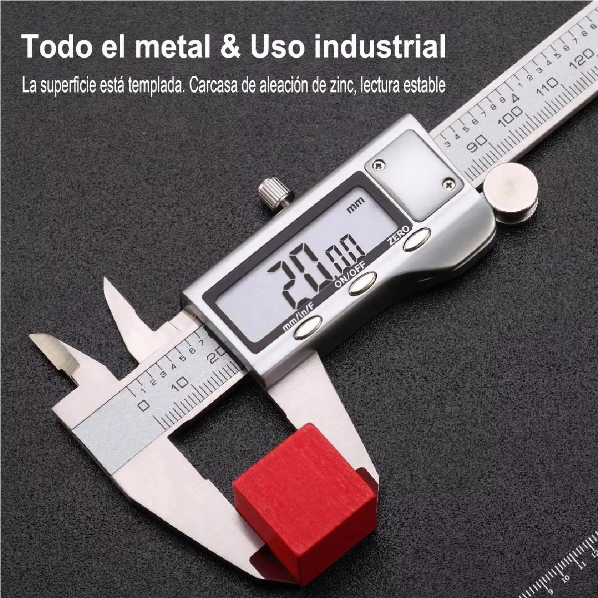 Calibrador Vernier Digital Uso Industrial Todo Metal 0.01mm