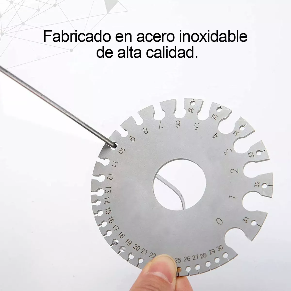 Set 2 Pcs Calibrador Gauge De Alambre 0-36 De Acero Inoxidable