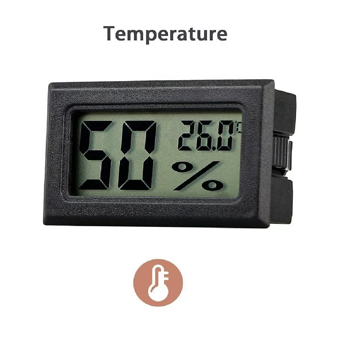 Termohigrometro Digital Termometro Sonda Medidor De Humedad Negro