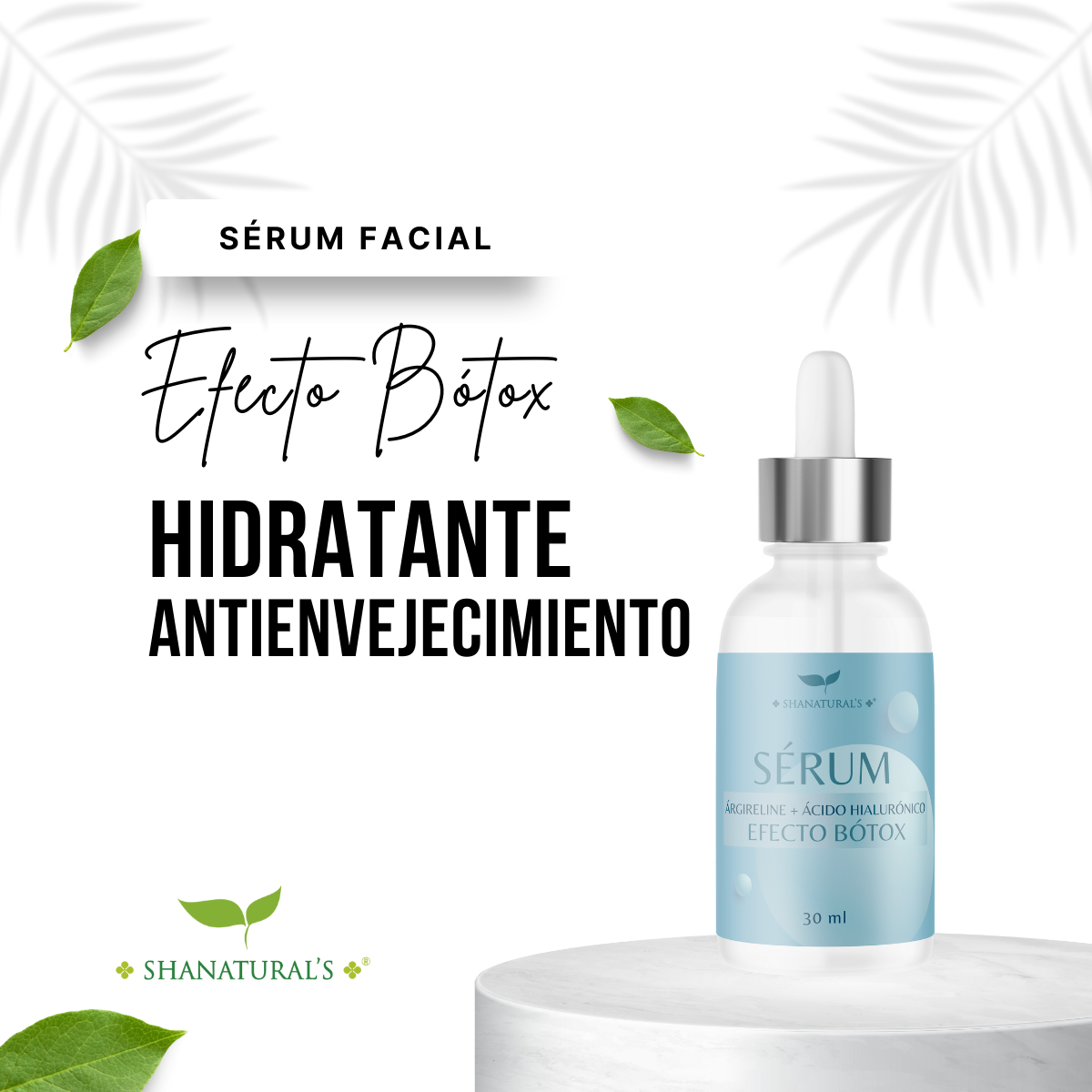 Sérum Skincare de Ácido Hialurónico 30 ml Shanatural's