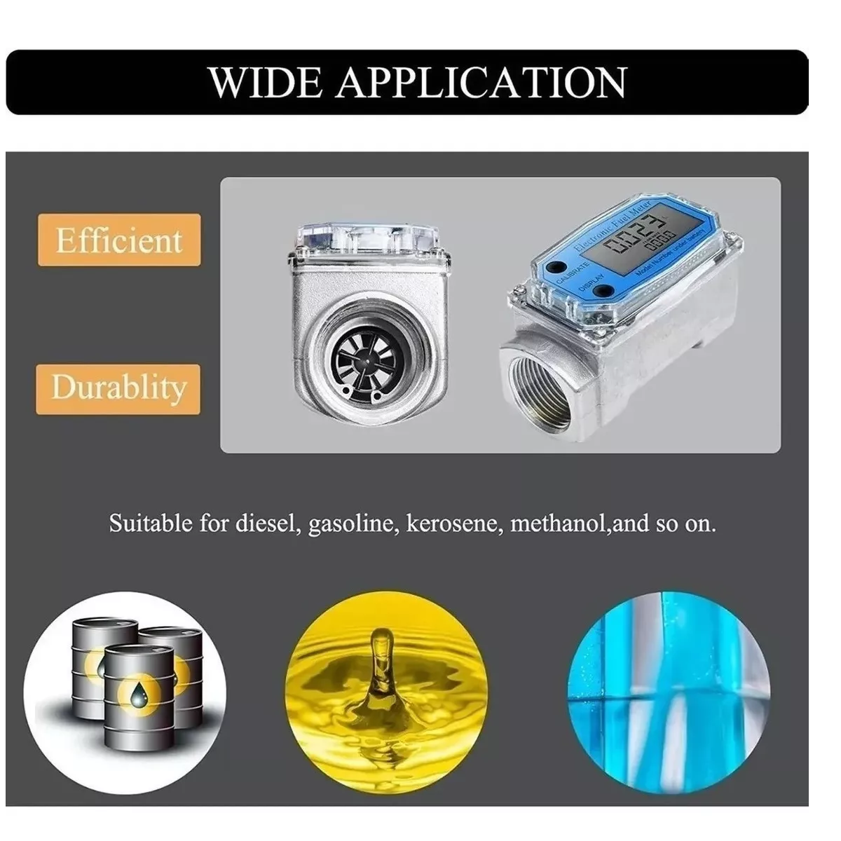 Cuenta Litros Electrónico Turbina Digital Diesel 8-100l/min