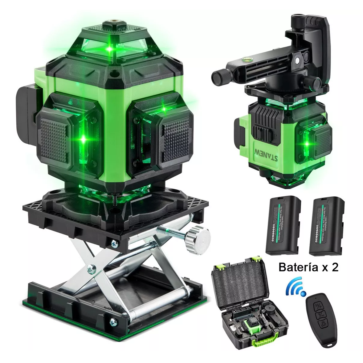 Nivel Láser 4d Autonivelante C/16 Líneas Y 2 Baterías