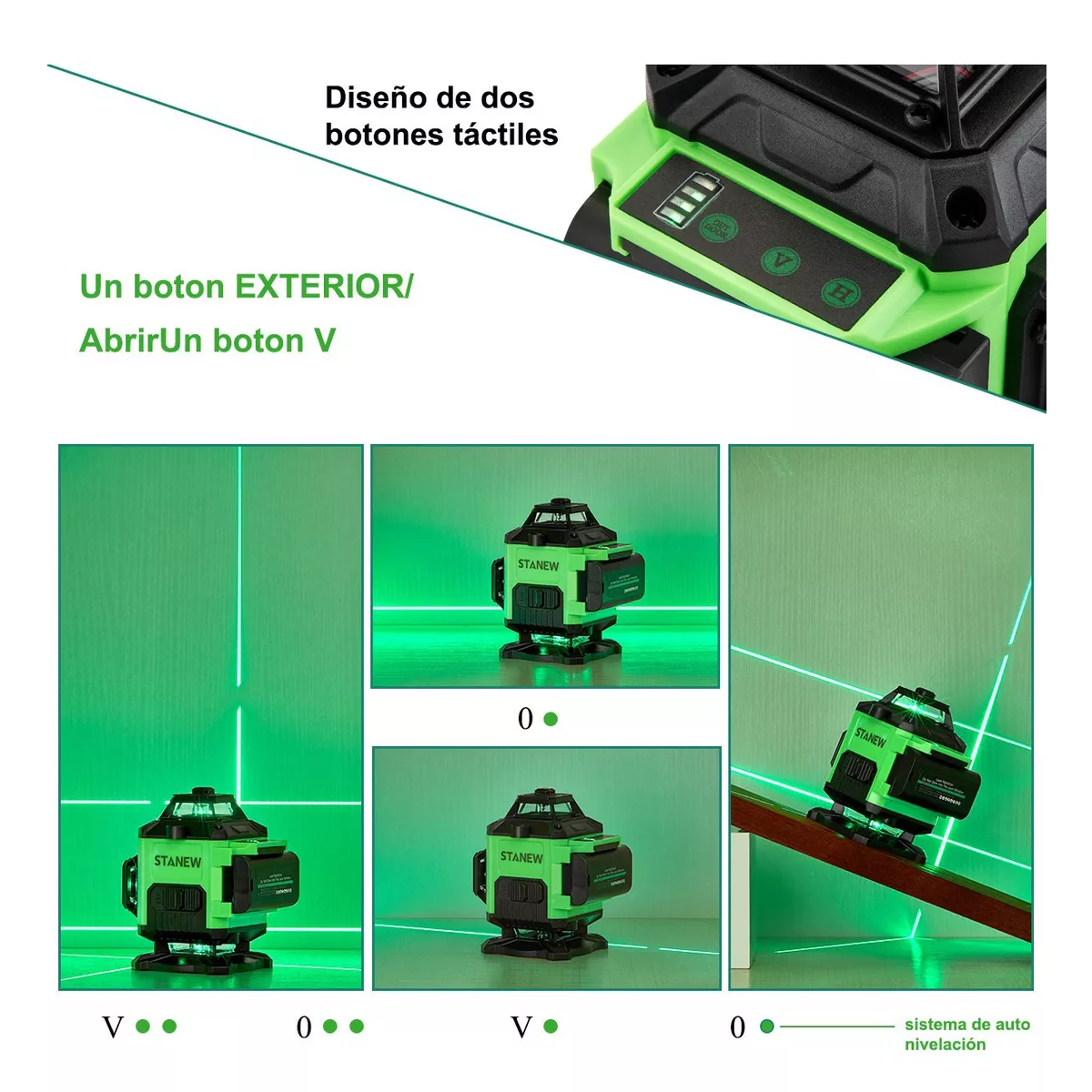 Nivel Láser 4d Autonivelante C/16 Líneas Y 2 Baterías