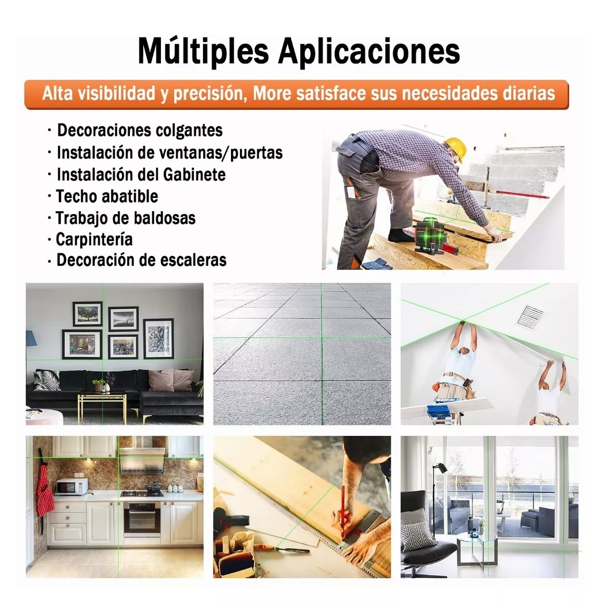 Nivel Láser 360 Grados Autonivelante 16 Líneas 4d Green