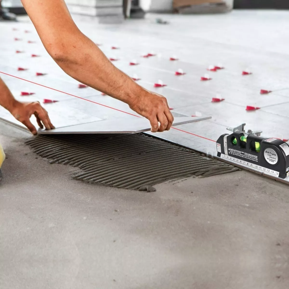 Nivel Laser Nivel Burbuja 3 Modos Flexometro De 5m