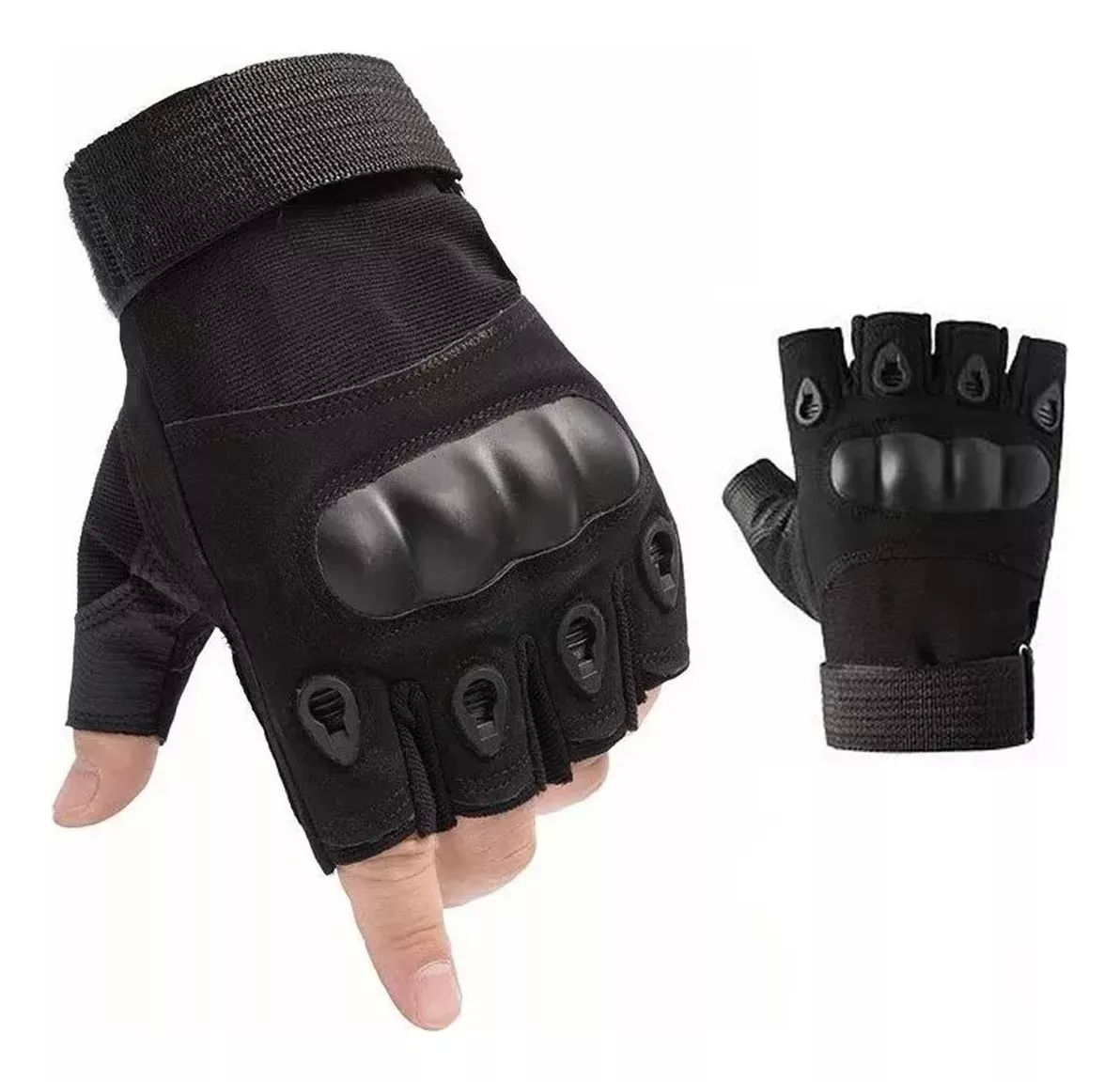 Guantes Medio Dedo Tacticos Militar Motocicleta Bicicleta con protección para los nudillos