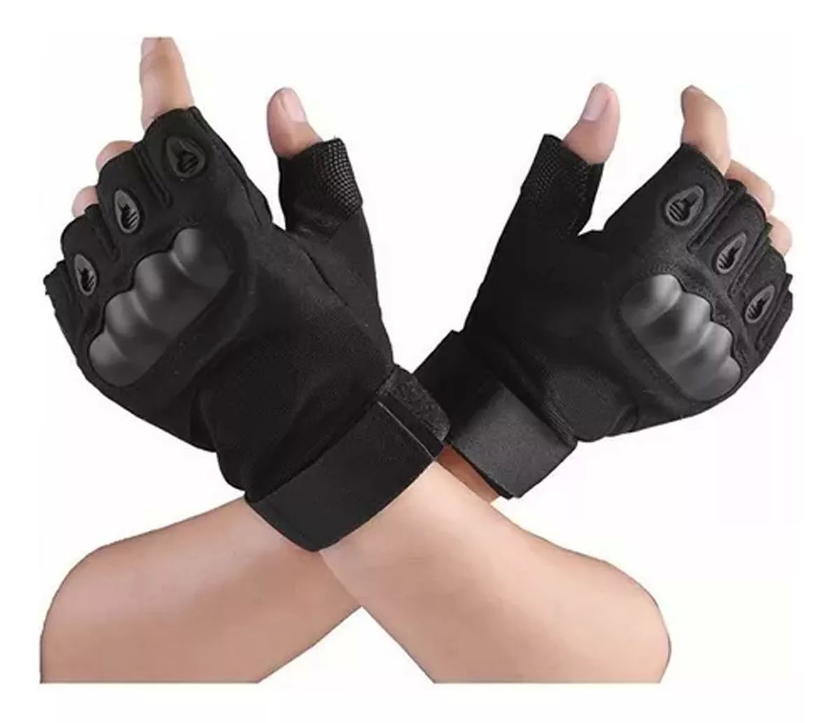 Guantes Medio Dedo Tacticos Militar Motocicleta Bicicleta con protección para los nudillos