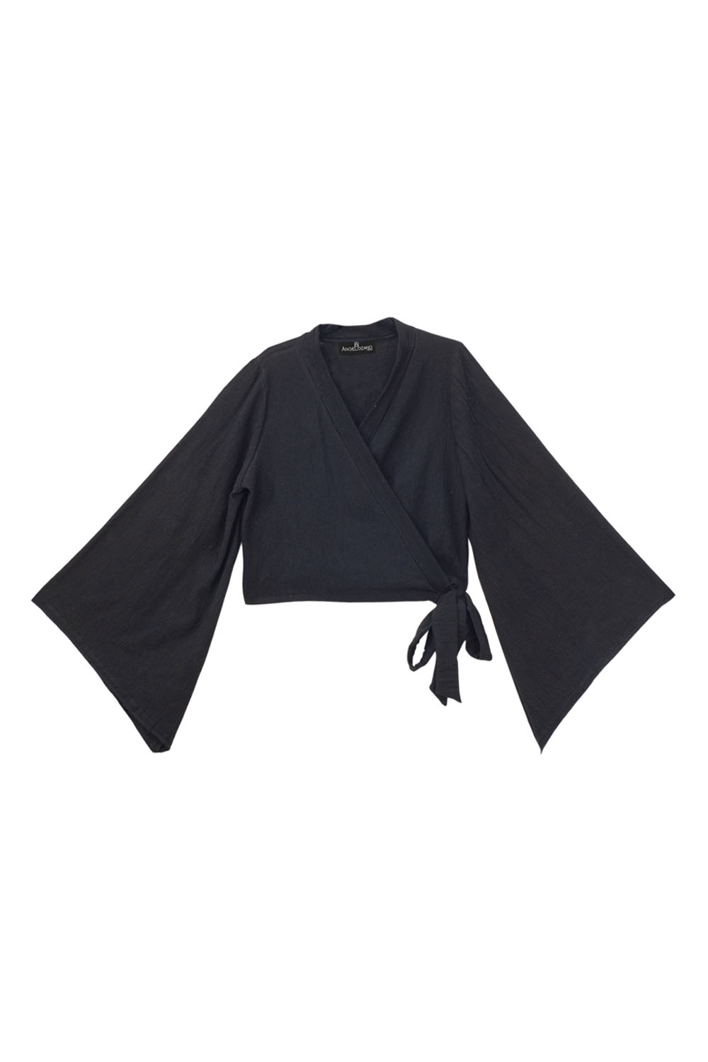Blusa cruzada A ÁNGELOZANO de manta algodón con tirantes AL-W15