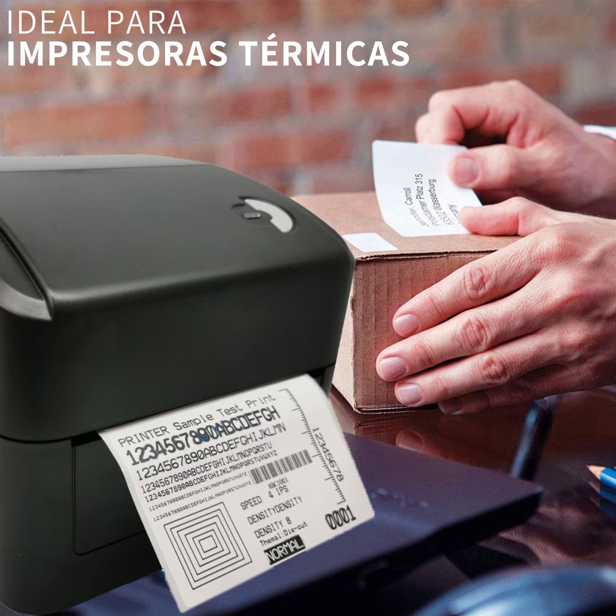 Rollo De Etiqueta Adhesiva Impresora Térmica 1000 Pz 60x30mm