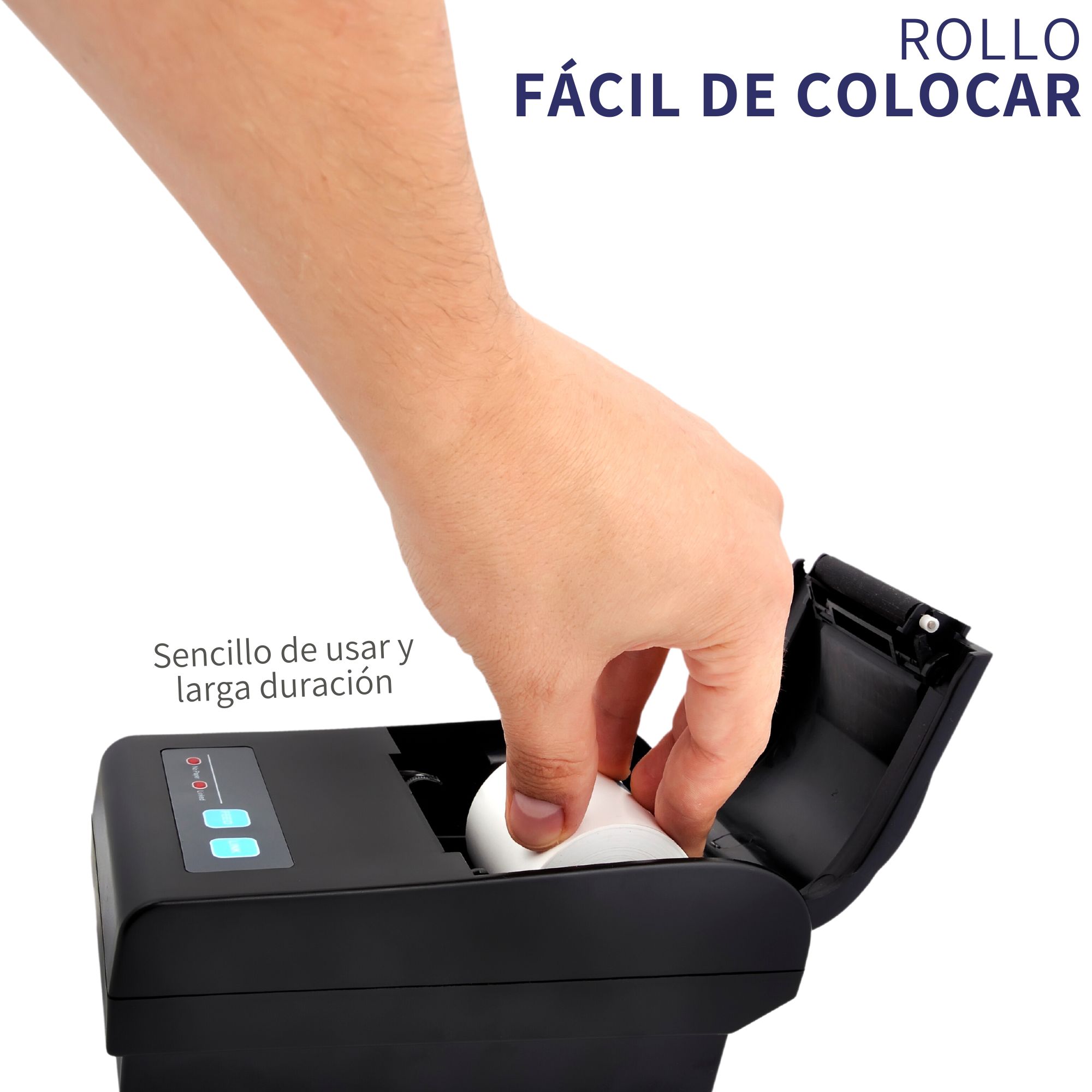 Rollo De Etiqueta Adhesiva Impresora Térmica 1000 Pz 60x30mm