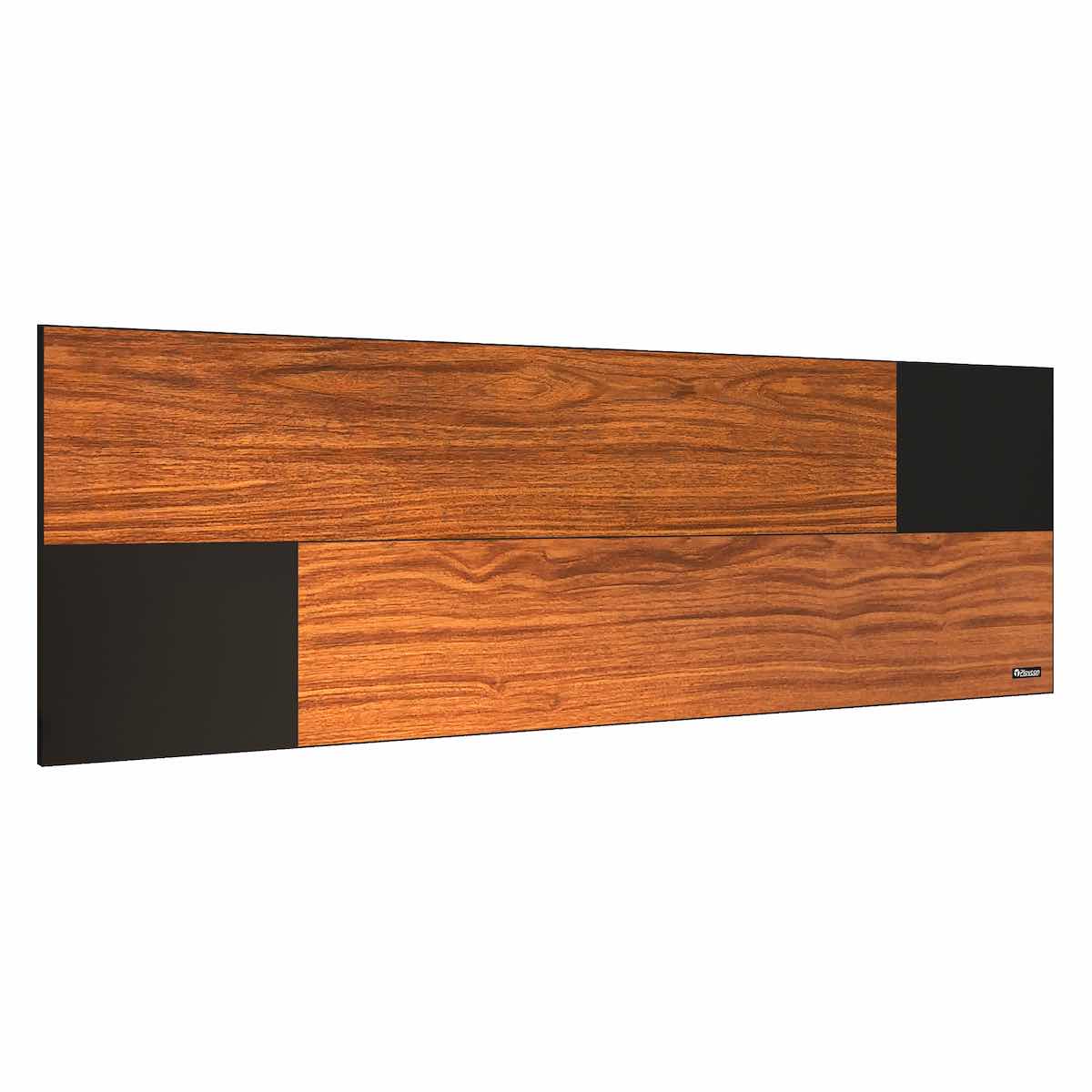 Cabecera Queen Flotante Estilo Minimalista Playcon Color Tzalam y Negro 