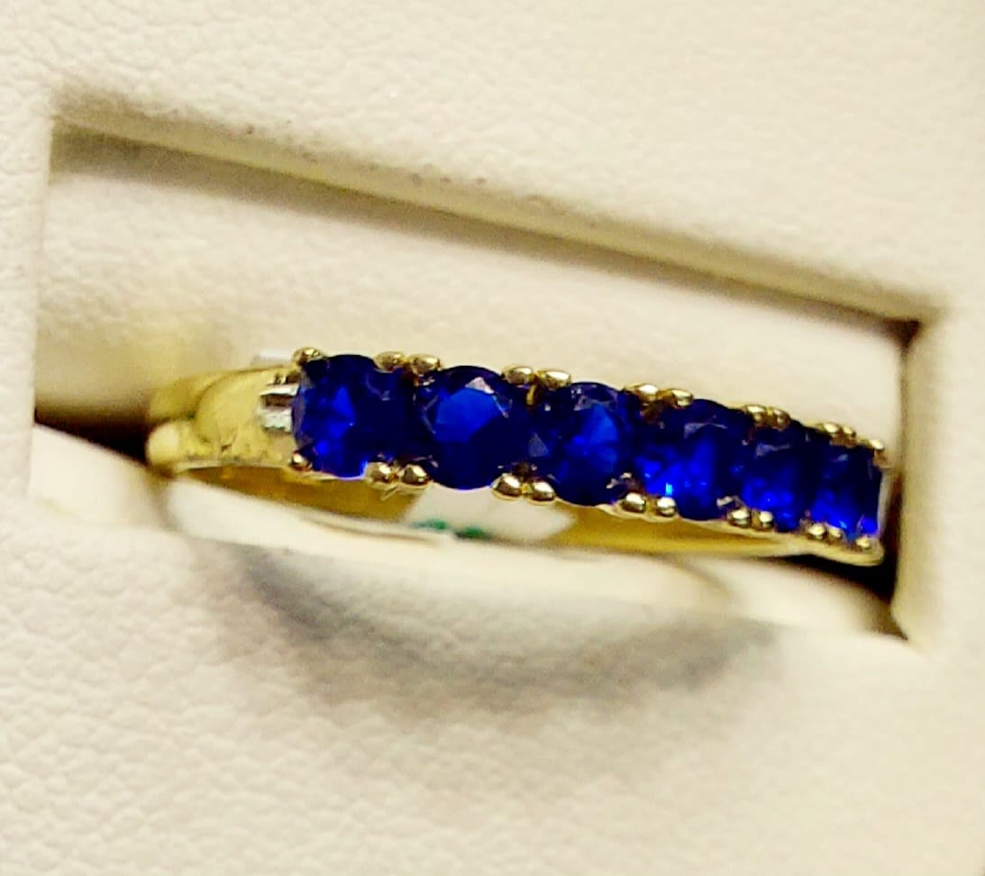 Anillo Sentimientos Azul Oro 10 K. Obsequio