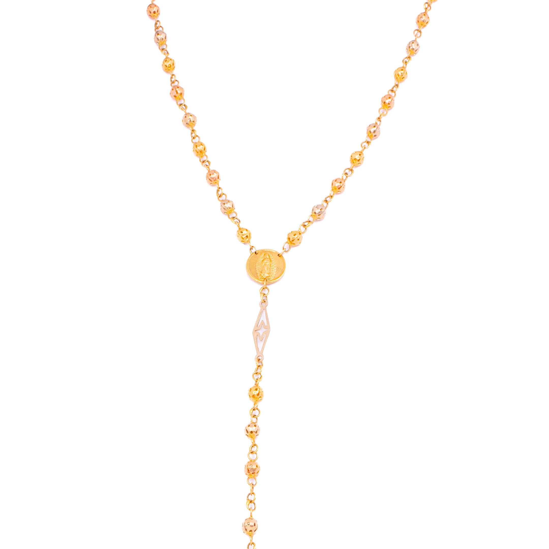 Rosario 3 Oros 14 Kilates 82 cm x 3 mm.