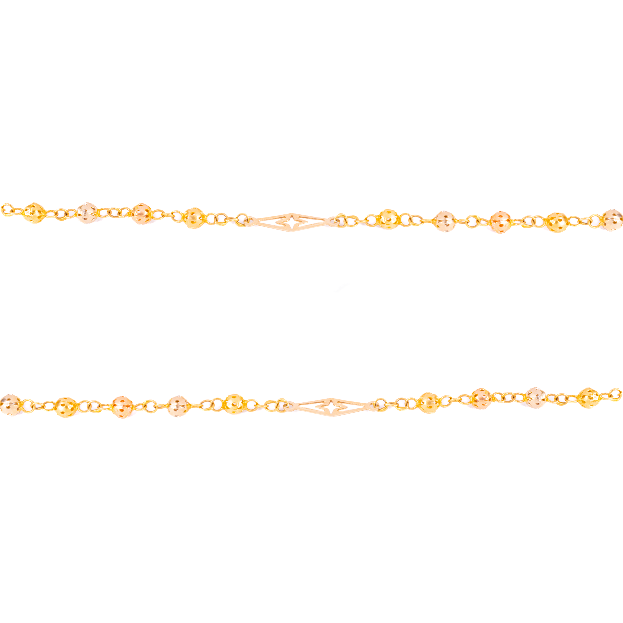 Rosario 3 Oros 14 Kilates 82 cm x 3 mm.