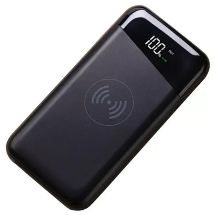 Cargador Inalámbrico Qi MXQPP-001-5 30000Mah Negro Salida Qi Inalámbrica, 1xUSB 2 Entrada USB Tipo C Cable USB Incluido, Qi PowerPro