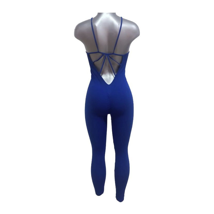 ENTERIZO ESCOTE TIRANTES AZUL REY