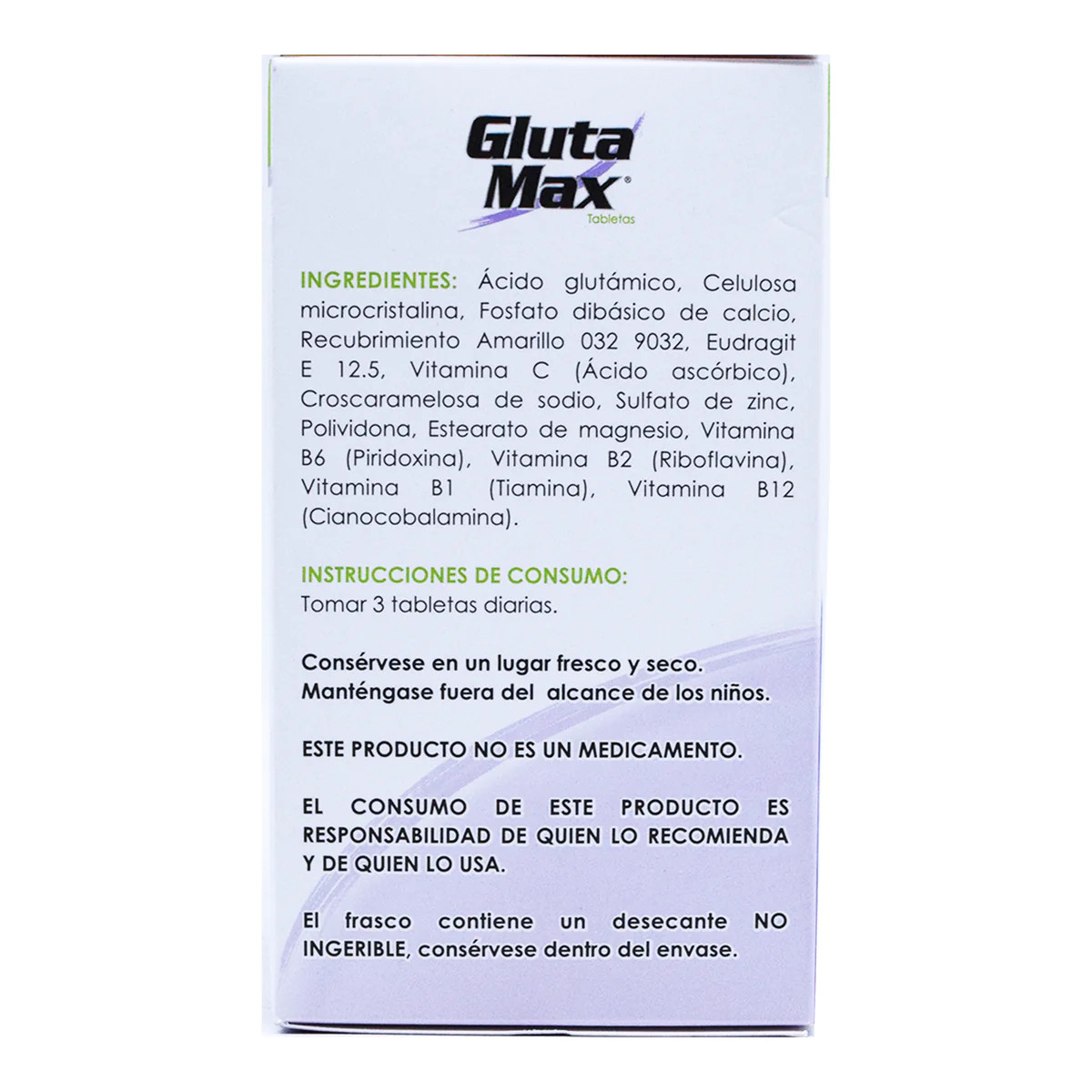 Glutamax: Suplemento con Ácido Glutámico, Complejo B y Vitamina C - 60 Tabletas