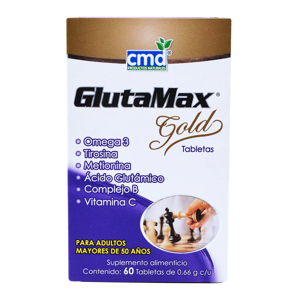 Glutamax Gold: Suplemento con Omega 3, Tirosina, Metionina y Ácido Glutámico - 60 Tabletas