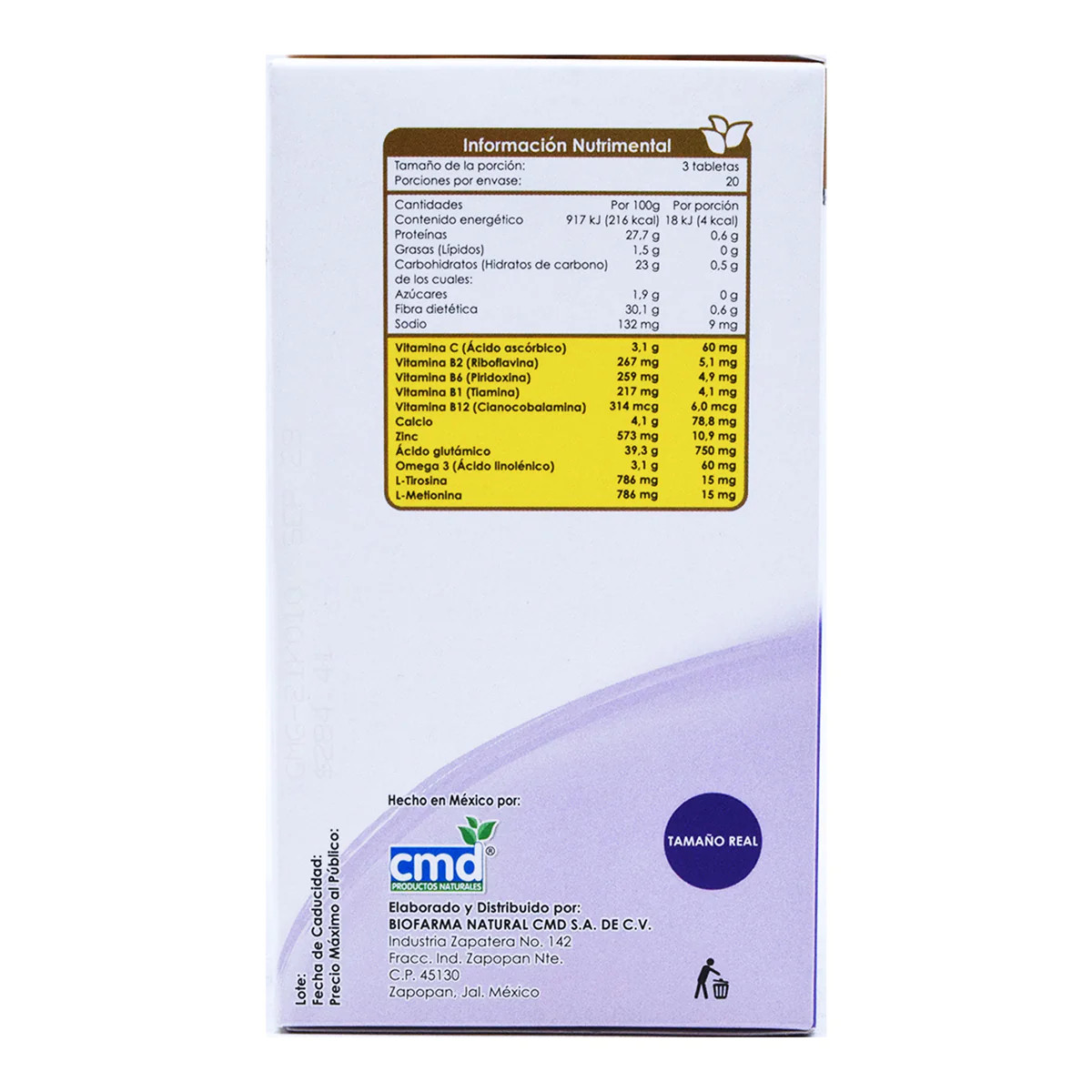 Glutamax Gold: Suplemento con Omega 3, Tirosina, Metionina y Ácido Glutámico - 60 Tabletas