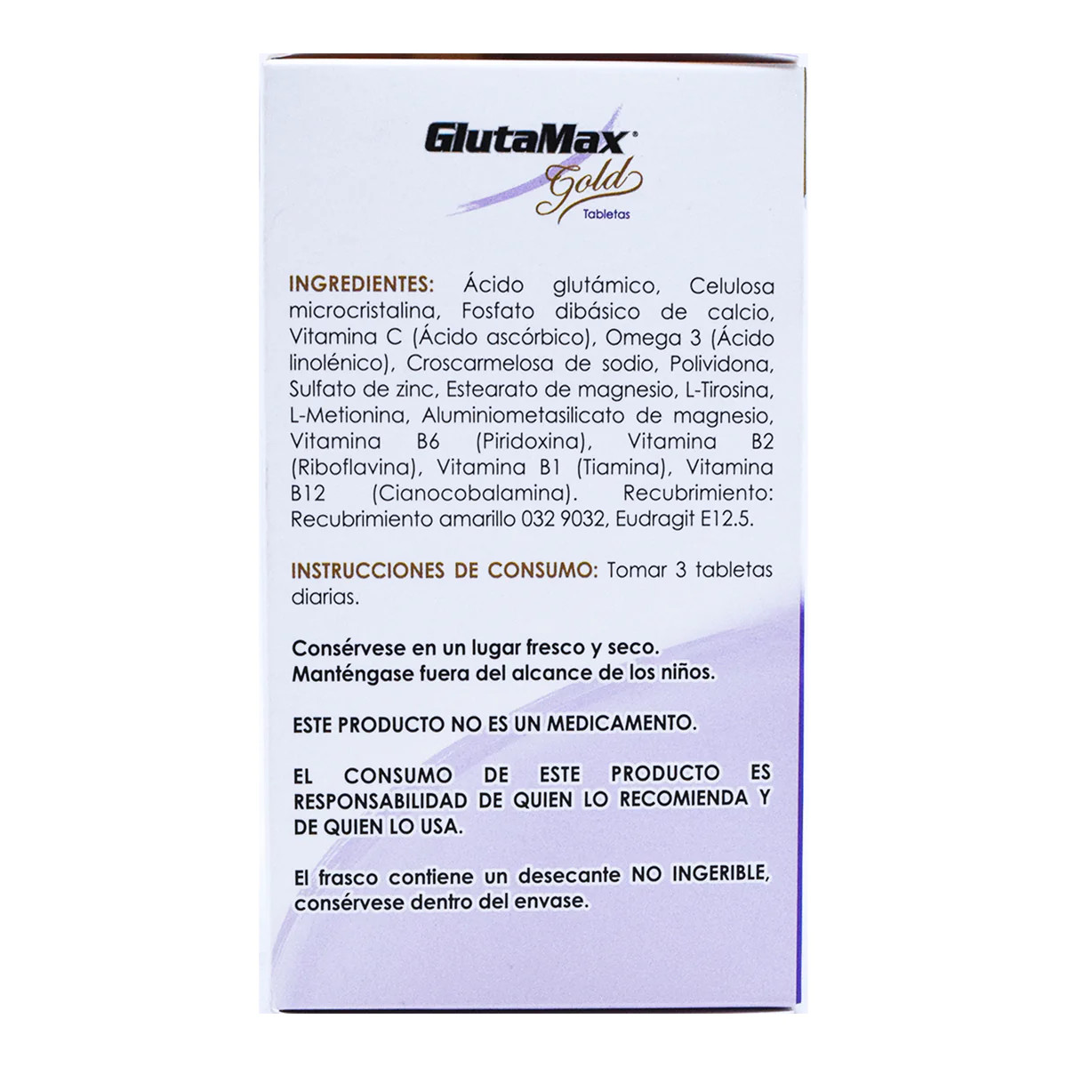 Glutamax Gold: Suplemento con Omega 3, Tirosina, Metionina y Ácido Glutámico - 60 Tabletas