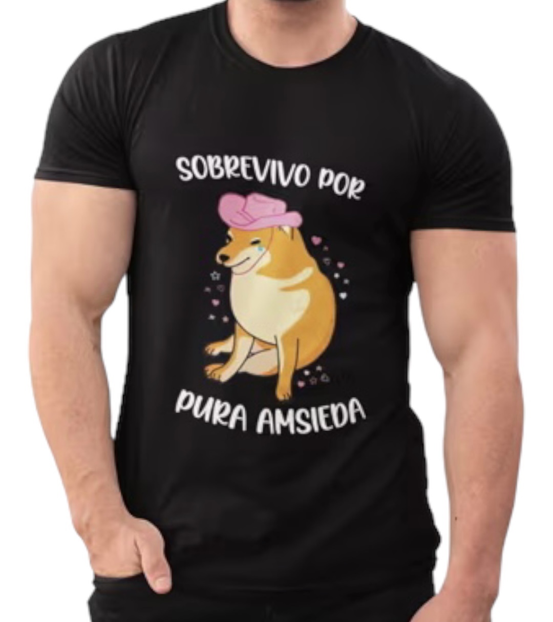 Playera Para Dama y Caballero Cheems Pura Amsieda Meme Rbd 