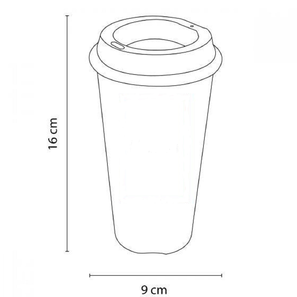 Vaso Ecológico De Fibra De Agave 475 ml con Tapa Paquete con 5 Piezas