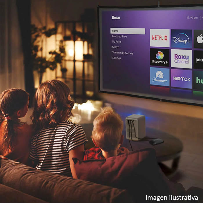 Proyector HP CC200 LCD FHD 200 LED Lms Bocinas 80" FHD + Roku Express HPCC200 