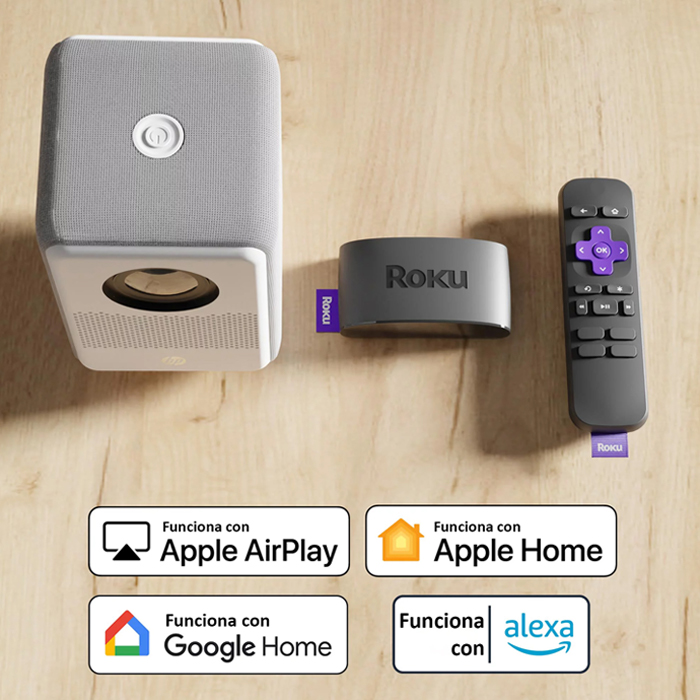 Proyector HP CC200 LCD FHD 200 LED Lms Bocinas 80" FHD + Roku Express HPCC200 