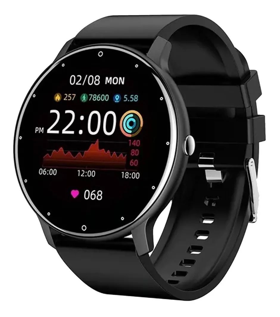Reloj Inteligente Bluetooth Smartwatch Zl02 Impermeable Negro