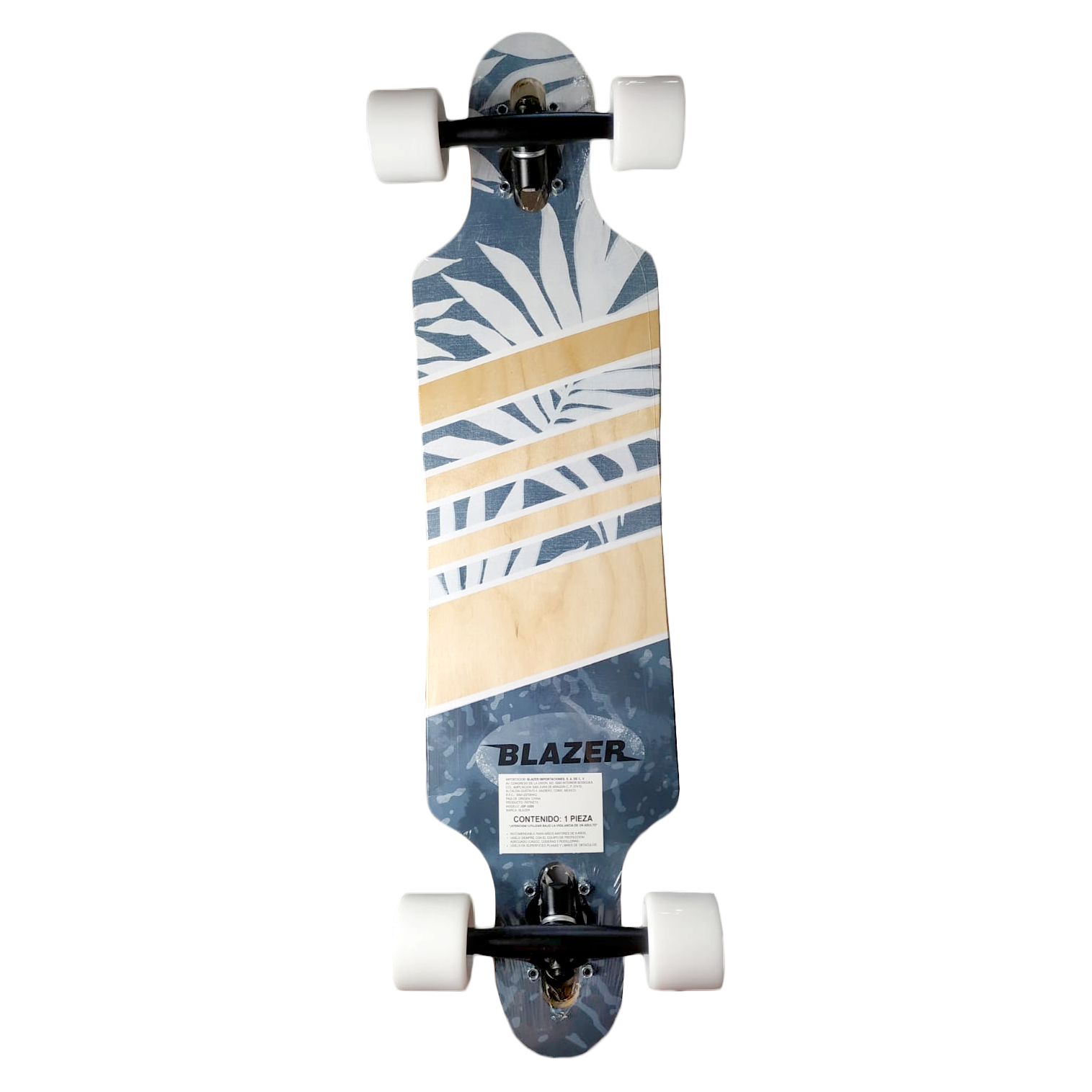 Longboard Cruiser Semiprofesional Freeride Madera Maple Gris