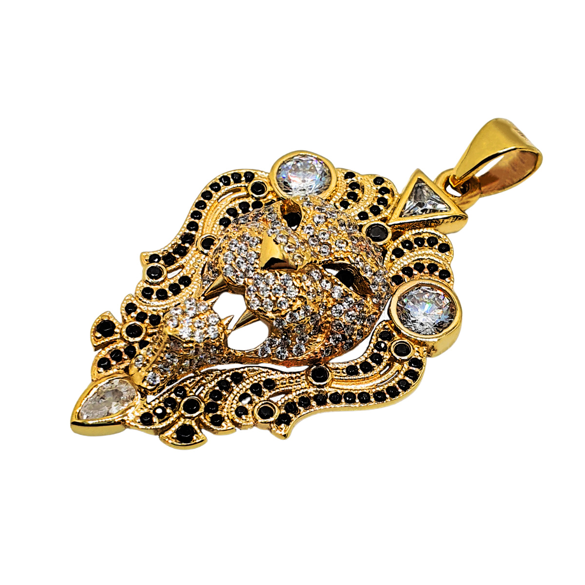 Dije León de Oro 10k con piedra zirconia