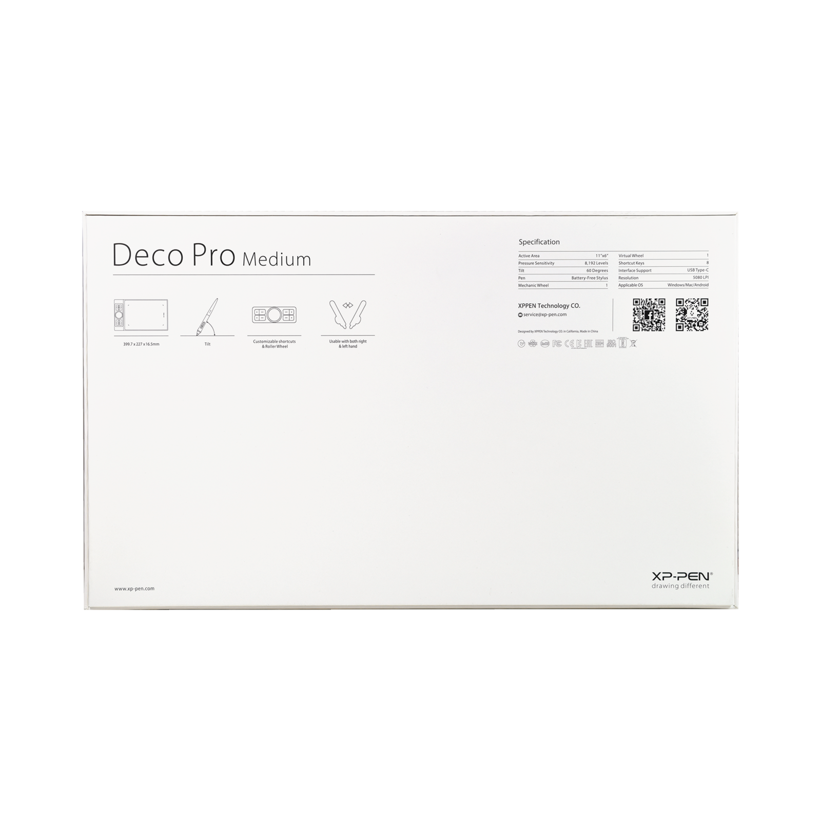 Tableta Grafica Xp-pen Deco Pro M 11 X 6 Negro Con Plata