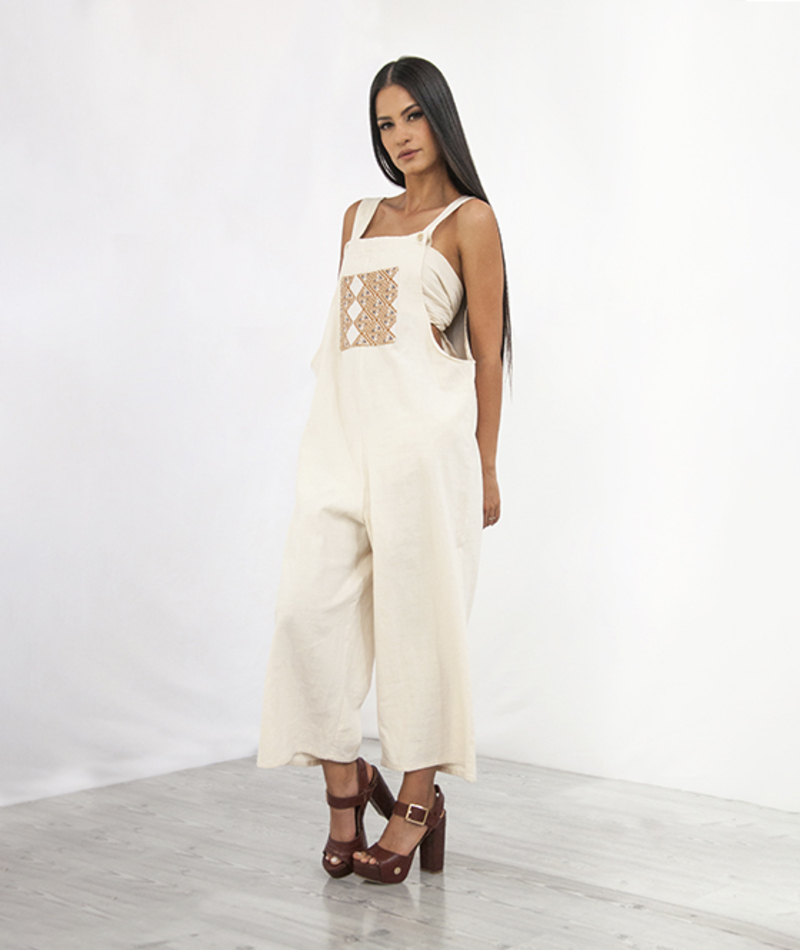 Jumper de dama A ÁNGELOZANO Overol de manta Algodón con detalle artesanal AL-W23