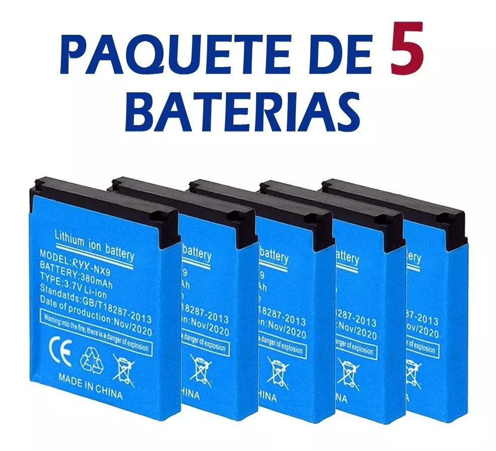 Batería Para Smartwatch Pila Paquete de 5 para Dz09 Q18 A1 Gt08 V8