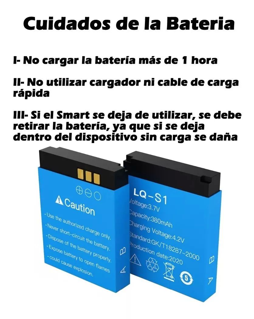 Batería Para Smartwatch Pila Paquete de 5 para Dz09 Q18 A1 Gt08 V8