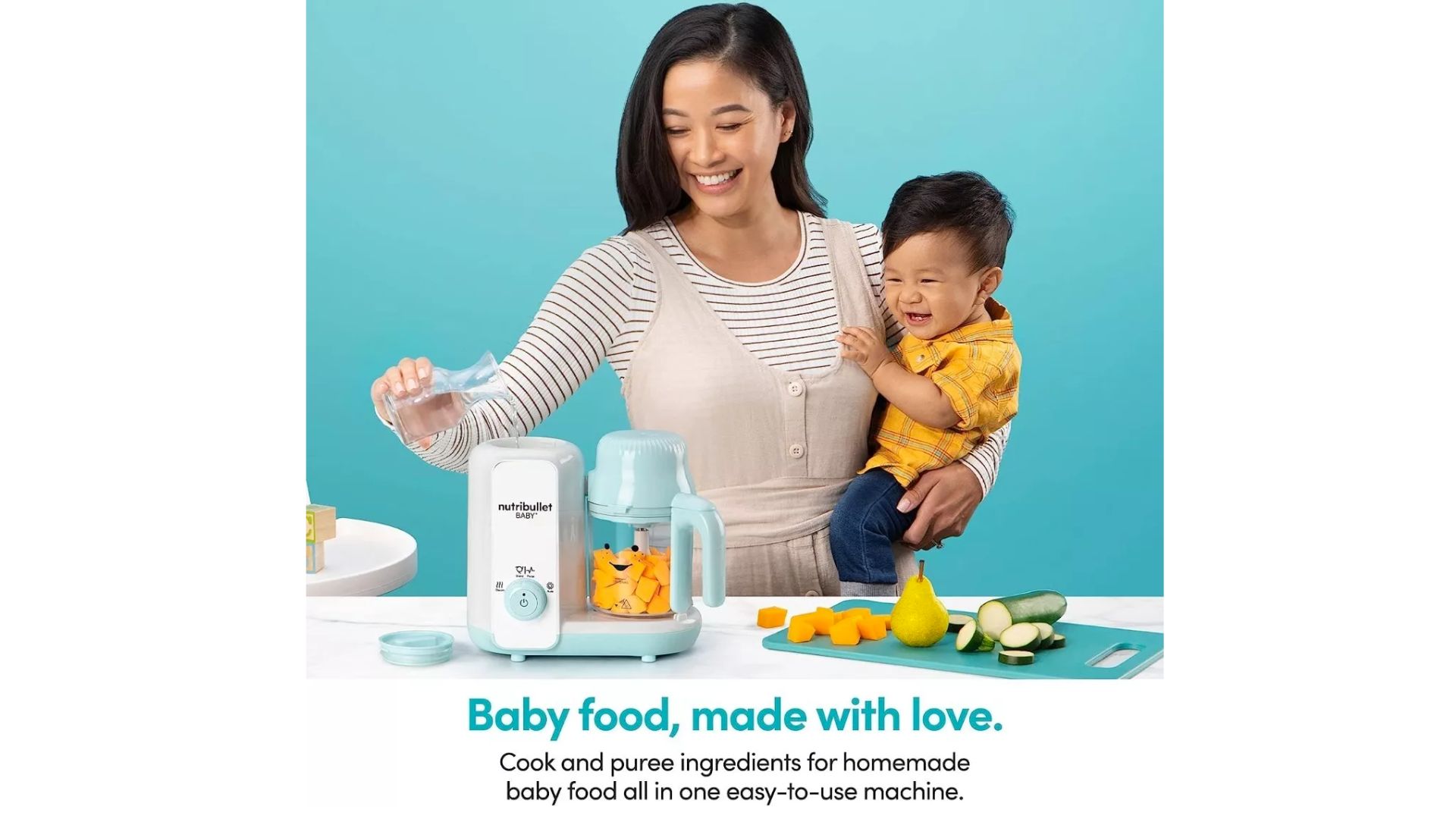Vaporera Nutribullet Baby + Procesador De Comida Baby Bullet 
