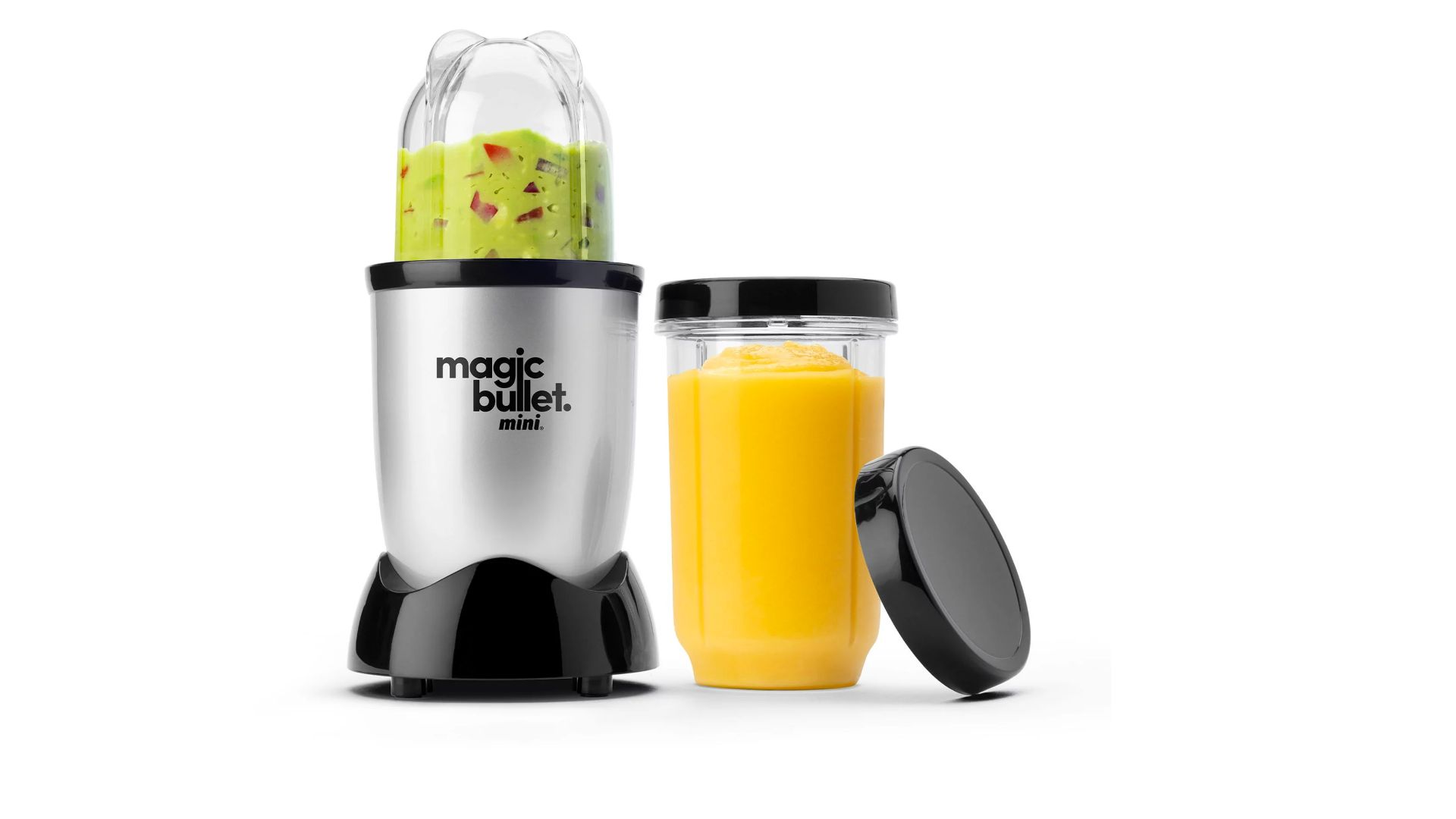 Magic Bullet Mini 14 oz. Licuadora personal compacta plateada/negra