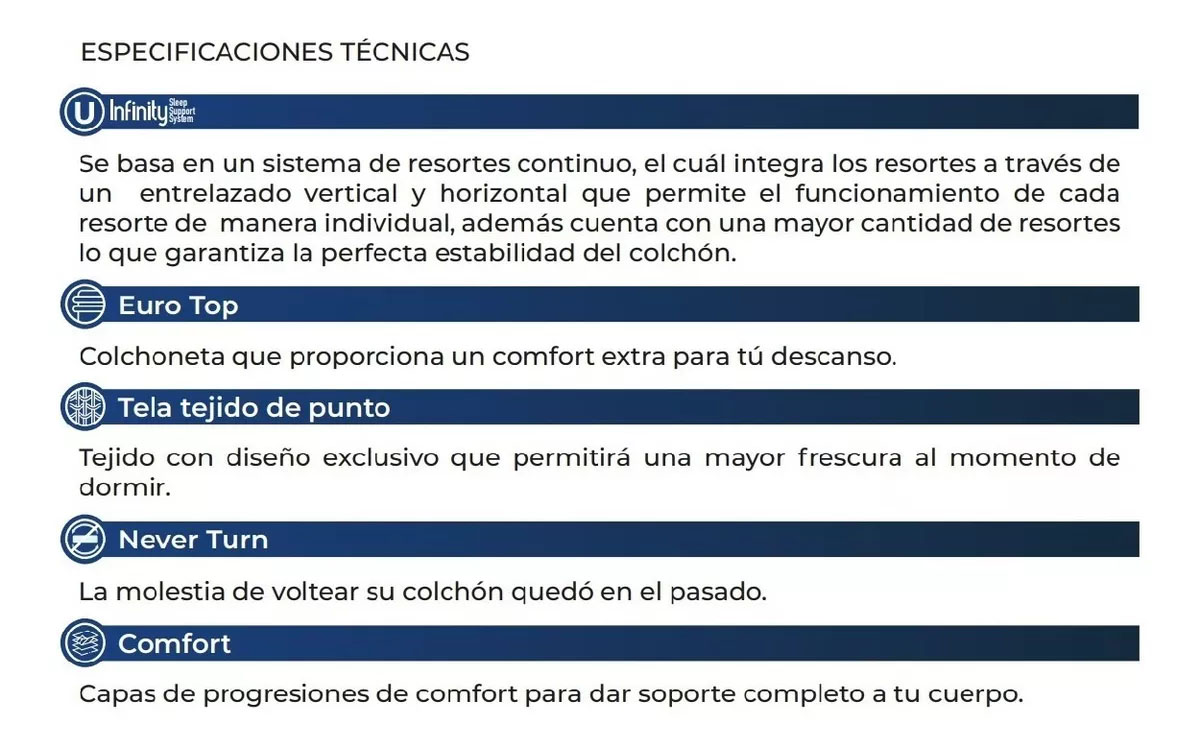 Colchon Spring Air Queen Size Unique Gran Colchoneta Cómodo